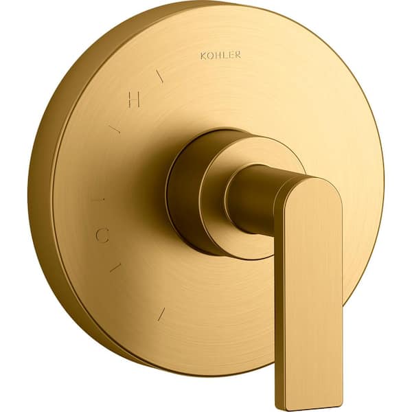 KOHLER Composed 1-Handle Valve Trim Kit in Vibrant Brushed Moderne Brass with Lever Handle (Valve Not Included)