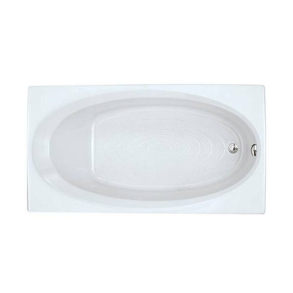 American Standard Evolution Oval 66 in. x 36 in. Bathtub with Reversible Drain in Arctic