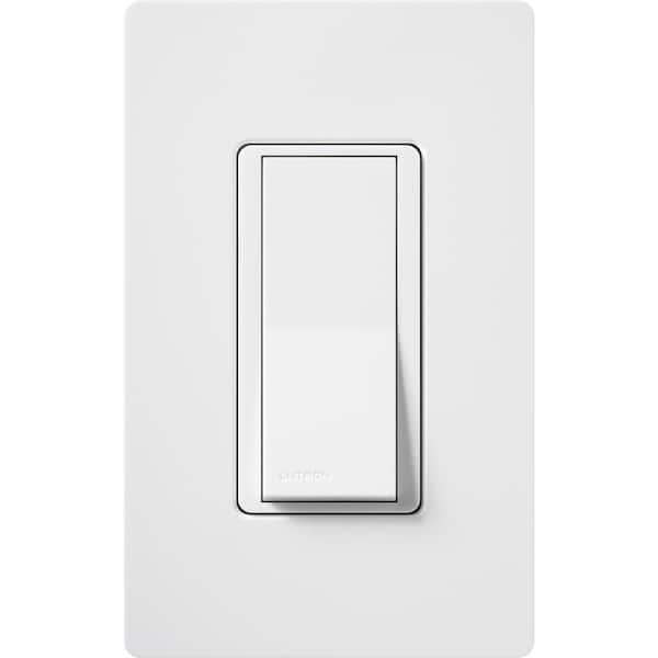 Lutron Claro On/Off Switch with Wallplate, 15-Amp/Single-Pole, White (CA-1PSW-WH)