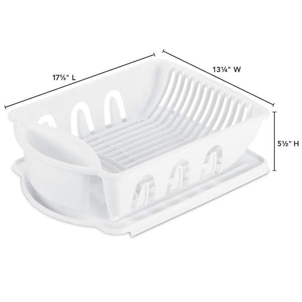 Sterilite Corporation 18 Qt White Dishpan - Plastic Dish Wash Bin with  Integrated Handles - Easy to Clean - Fits Standard or Double Sink in the Dish  Racks & Trays department at