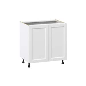 33 in. W X 34.5 in. H X 24 in. D Alton Painted White Shaker Assembled Base Kitchen Cabinet with 3 Inner Drawers