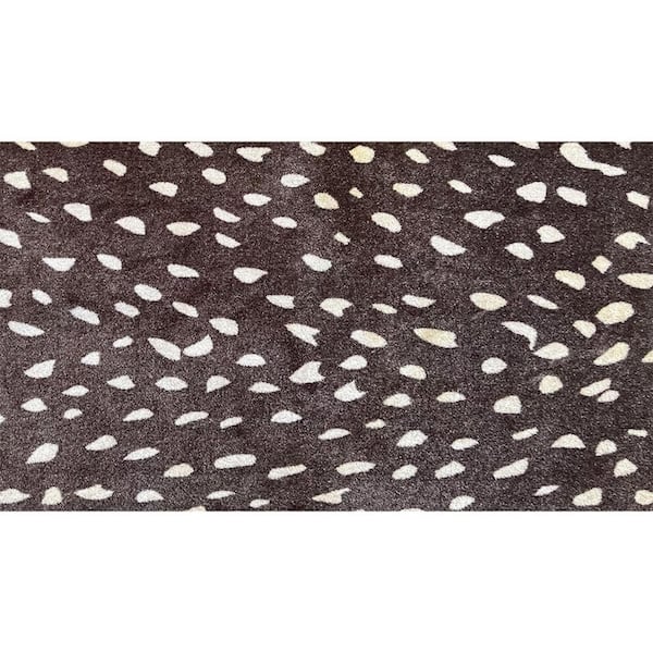 2 ft. x 4 ft.Chocolate Animal Print Washable With Uv Protection Area Rug