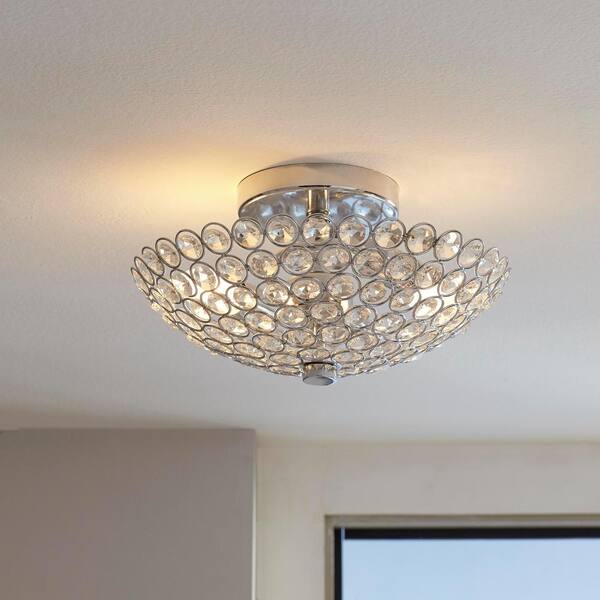 home depot crystal flush mount