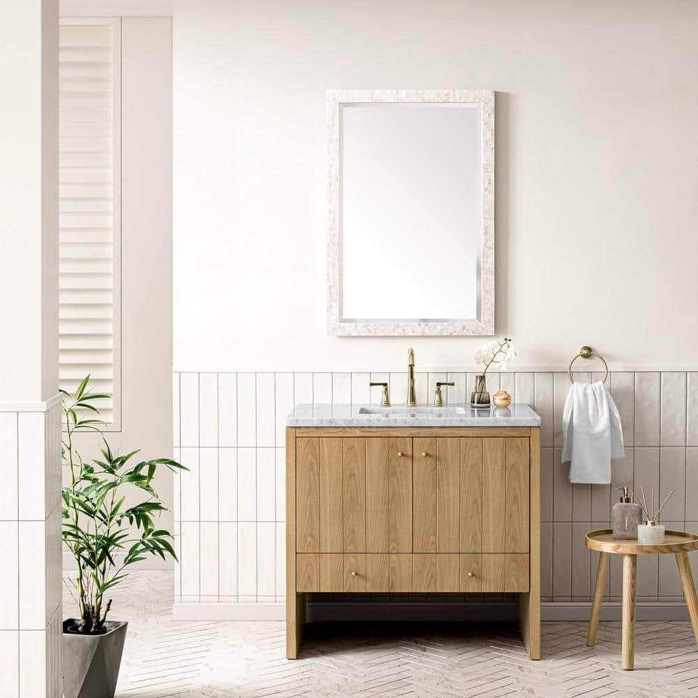 Hudson 36" Light Natural Oak Single Bathroom Vanity