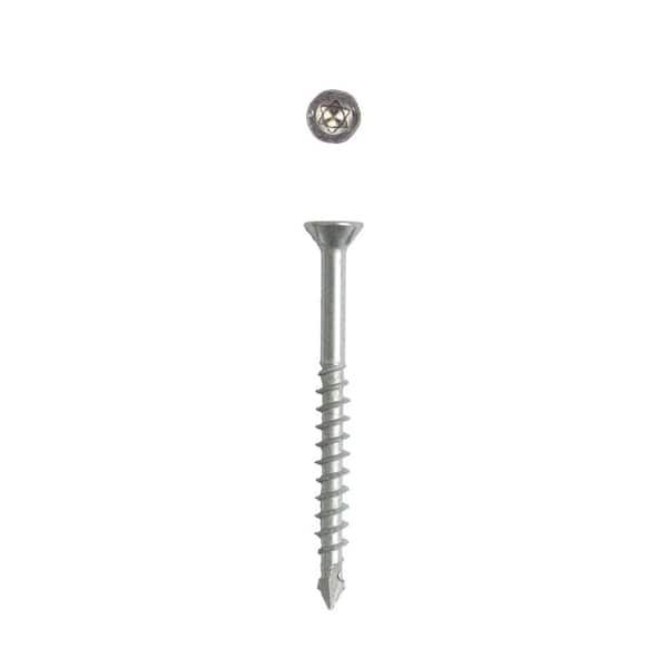#8 x 1-3/4 in. Interior Trim Head Wood Screws Cabinet Torx T-Star Plus (200 Each) 1 LB Bit Included