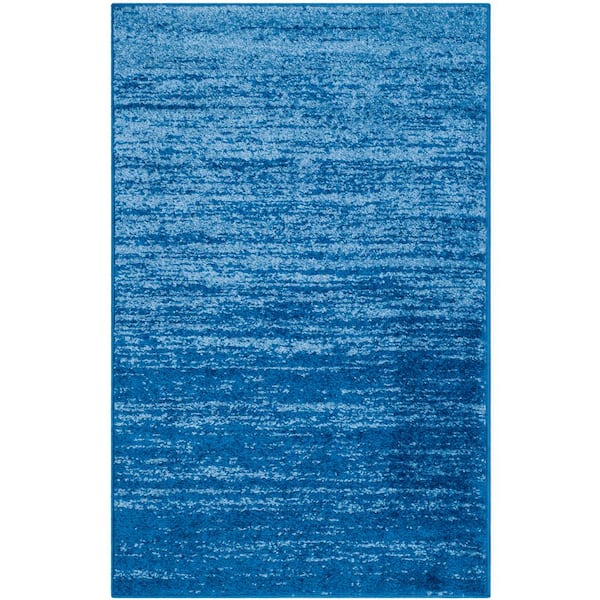 Adirondack Light Blue/Dark Blue Doormat 3 ft. x 4 ft. Solid Area Rug