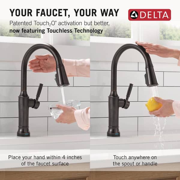 Delta Cassidy Touch2O Venetian Bronze 1-Handle Deck-Mount Pull-Down Touch Kitchen Faucet Delta Cassidy Touch2O Venetian Bronze 1-Handle Deck-Mount Pull-Down Touch Kitchen Faucet