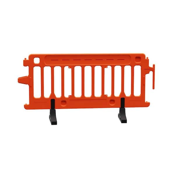 PLASTICADE Crowdcade Orange Crowd Control Barricade, No Sheeting