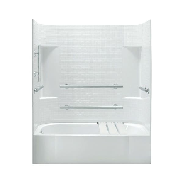 STERLING Accord 30 in. x 60 in. x 74-1/4 in. Standard Fit Bath and ...