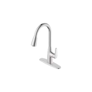 Colony Pro Single Handle Pull Down Sprayer Kitchen Faucet in Polished Chrome