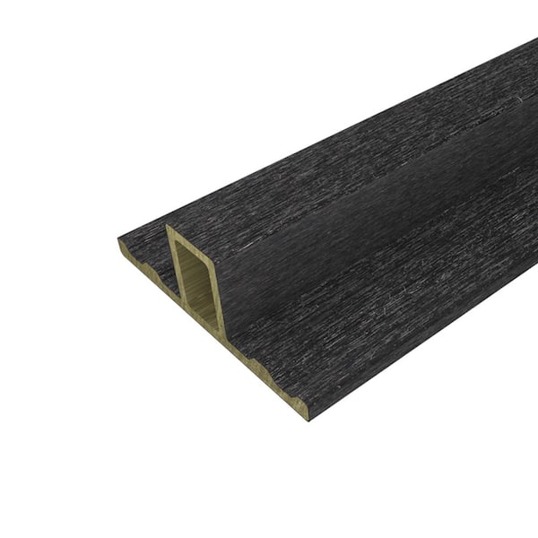 NewTechWood European Siding System 3.94 in. x 1.38 in. x 8 ft. Composite Siding Butt Joint Trim Hawaiian Charcoal