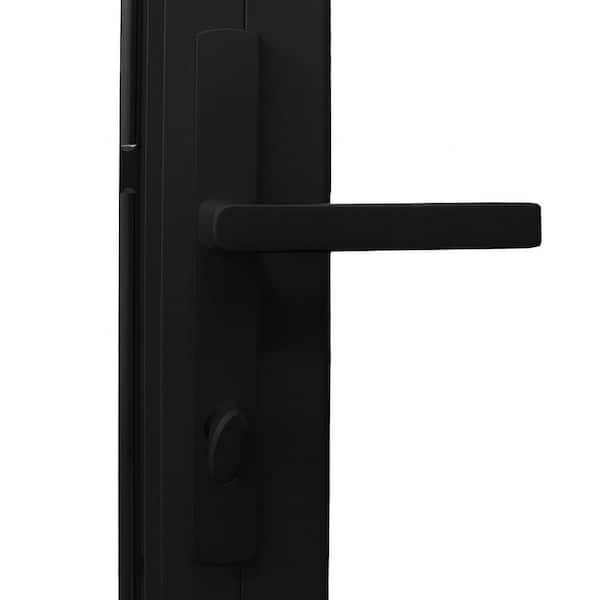 TEZA DOORS Teza 85 Series 96 in. x 96 in. Matte Black Right to