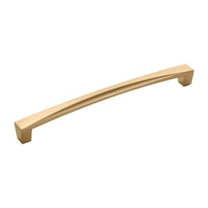 Crest Collection Pull 7-9/16 Inch (192mm) Center to Center Champagne Bronze Finish Modern Bar Pull Zinc