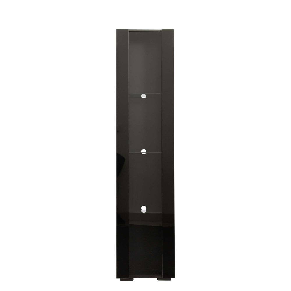 16 in W x 11 in D x 67 in H Linen Cabinet, Particle Board Side Cabinet with Aluminum Strip Lamp, Storage Space, Black price history on PriceWatchPro