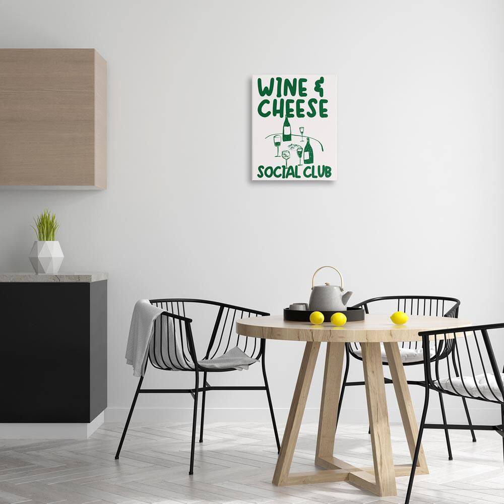 Wine and Cheese Social Club by House of Lulu Unframed Typography Graphic Art Print 20 in. x 16 in. price history on PriceWatchPro