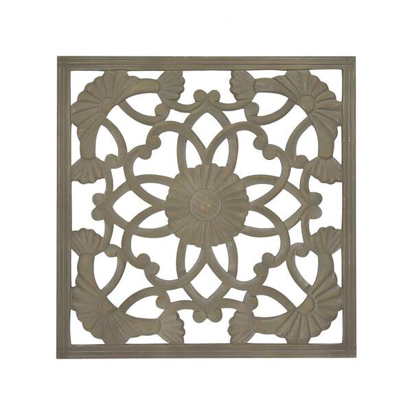 Fetco Jayda Grey Square Wooden Medallion