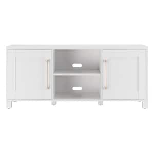 Chabot 58 in. White TV Stand Fits TV's up to 65 in.