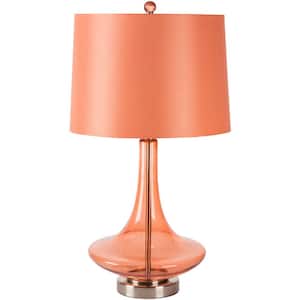 Yoshiro 25.5 in. Transparent Orange Indoor Table Lamp