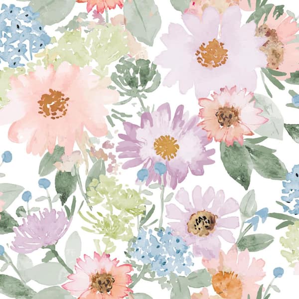 RoomMates Southern Charm Pastel Vinyl Peel and Stick Matte Wallpaper 28.18 sq. ft.