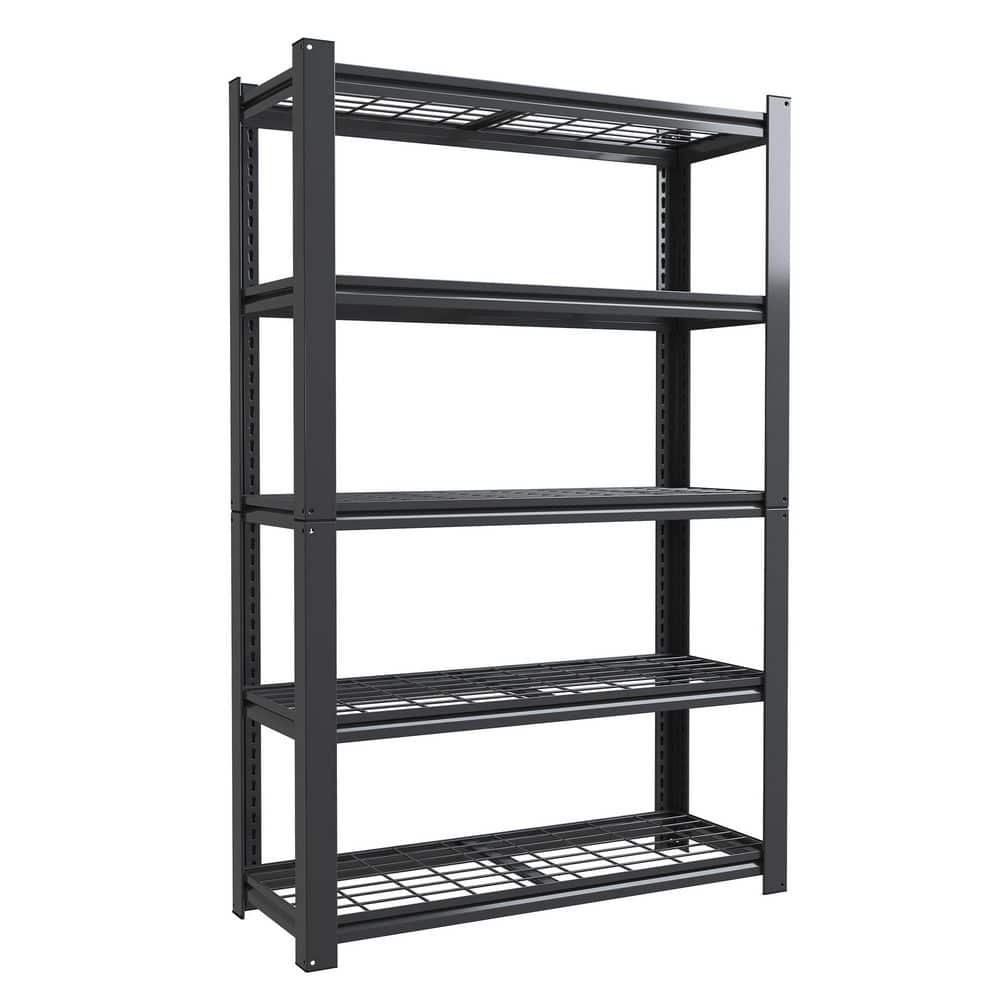 5-Tier Heavy Duty Steel Adjustable Freestanding Mesh Storage Rack in Black (35.4 in. W x 72 in. H x 15.7 in. D) price history on PriceWatchPro