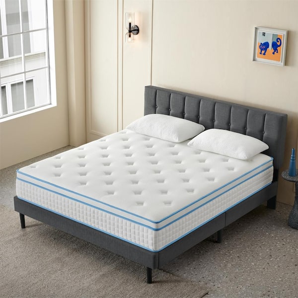 Ofanext King Medium Pocket Spring 12 in. Euro Top Mattress