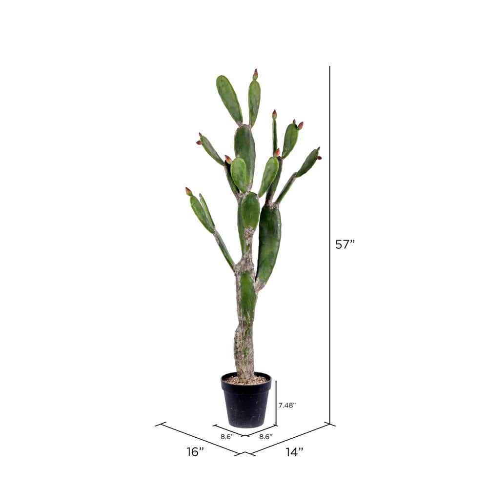 Patriotic 60'' Green Plastic Potted Outdoor Cactus Arrangement