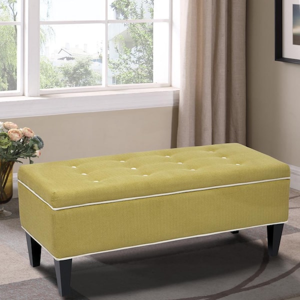 Os Home And Office Furniture Cambridge Series In Green Shultz Basil Fabric Upholstered Storage Ottoman Cmb M37 The Home Depot