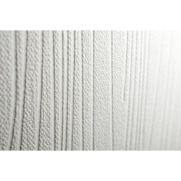 Graham & Brown Paintable Subway Stripes Wallpaper – White Textured Roll, 5″ Pattern Repeat, Offset Match – DIY Wall Covering For Any Room
