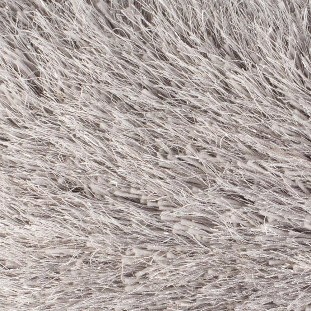 Shag Modish Metallic Silver Rectangular Feather Fill Pillow