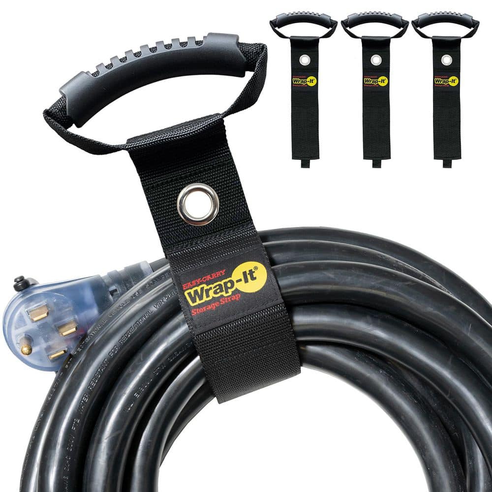 22 in. Black Hook and Loop Easy Carry Carrying Storage Straps with Handle (3-Pack) price history on PriceWatchPro