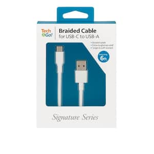 6 ft. Braided Cable for USB-C to USB-A