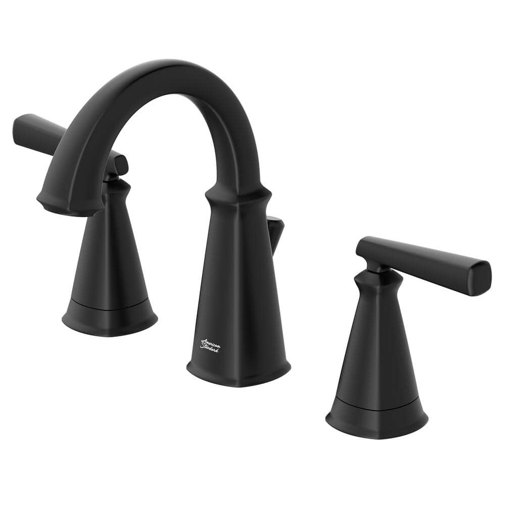 Edgemere Matte Black Brass 8-Inch Widespread Bathroom Faucet