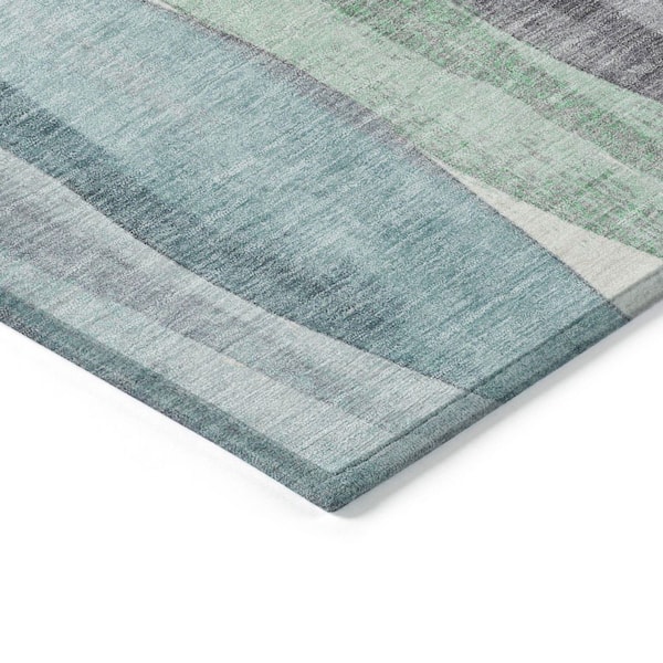 Chantille Machine Washable Indoor/Outdoor Abstract ACN1989 Teal 3 ft. x 5 ft. Area Rug