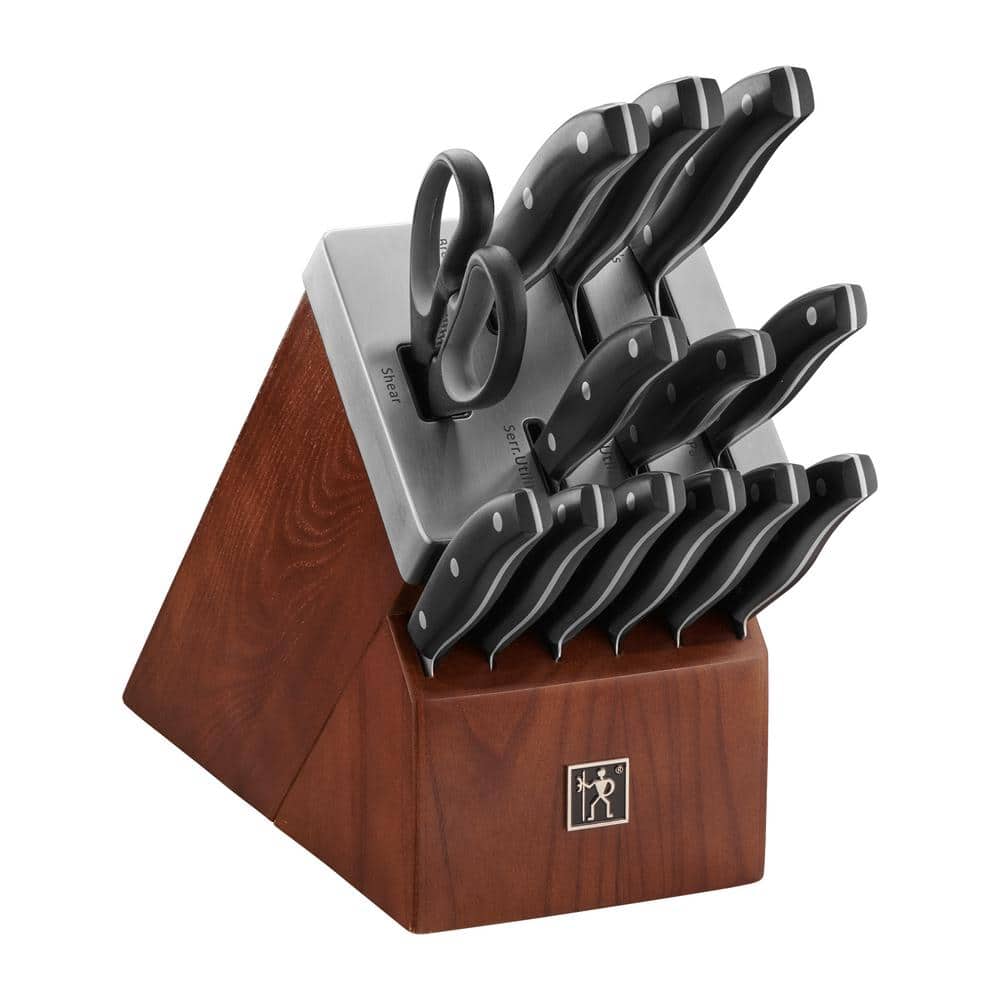 Henckels 14-Piece Self-Sharpening Knife Block Set with Stainless Steel Cap