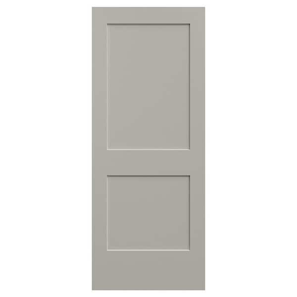 JELD-WEN 32 in. x 80 in. Monroe Driftwood Painted Smooth Solid Core Molded Composite MDF Interior Door Slab