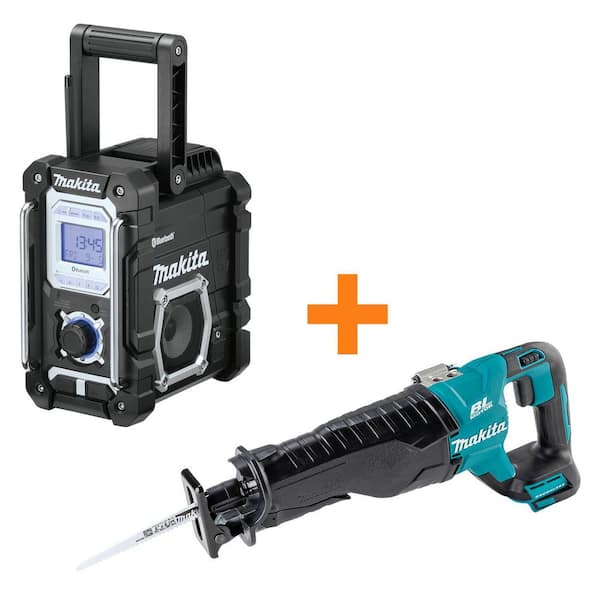 18V LXT Lithium-Ion Cordless Bluetooth Job Site Radio with 18V LXT Brushless Variable Speed Reciprocating Saw