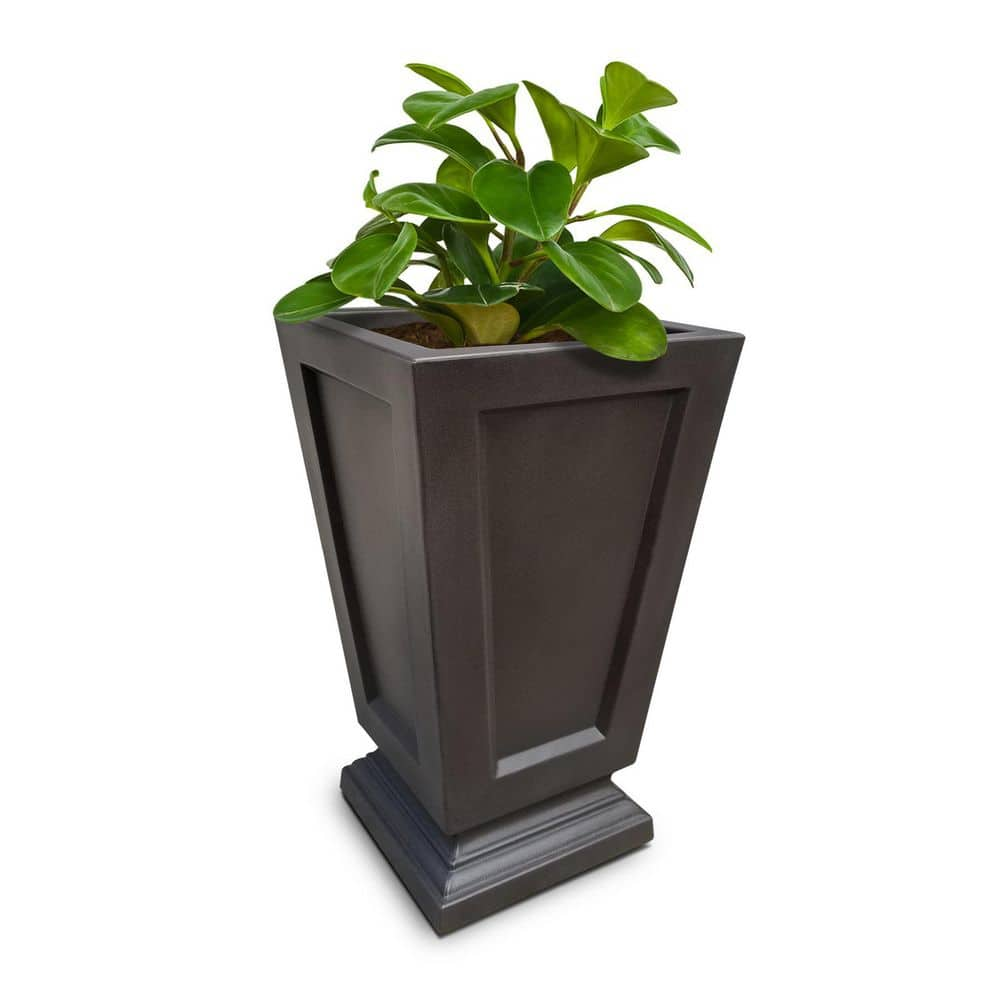 Mayne Vienna 25in Tall Urn Planter - Espresso - 16in L x 16in W x