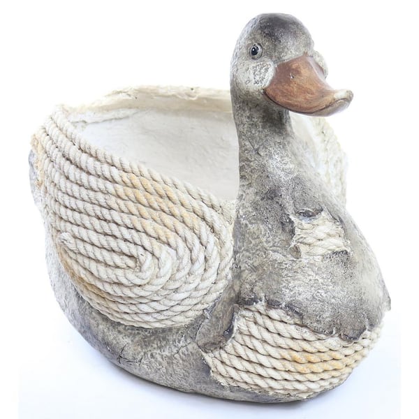Alpine Corporation Duck Rope Resin Planter