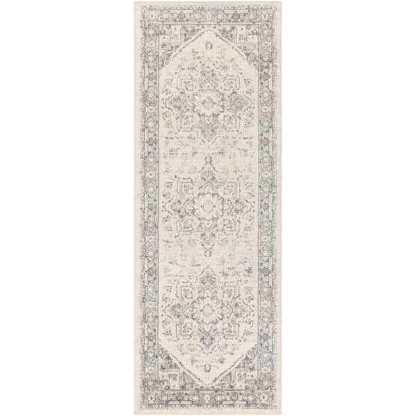Livabliss Axel Light Gray 2 ft. 7 in. x 7 ft. 3 in. Runner Rug