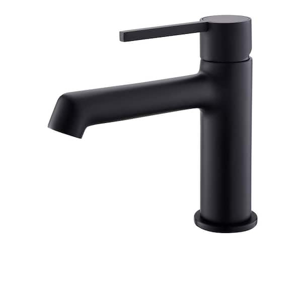 Flynama Single Handle Bathroom Faucet for Single Hole in Black
