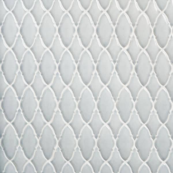 Delphi Valor Arctic Blue 9 in. x 12 in. Crackled Glossy Glass Mosaic Wall Tile (0.60 sq. ft. /Sheet)