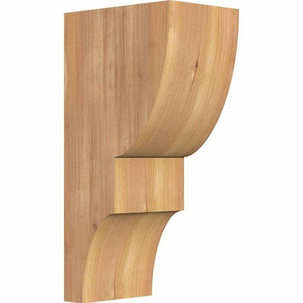 Ekena Millwork 5-1/2 in. x 8 in. x 16 in. Western Red Cedar Ridgewood Smooth Corbel