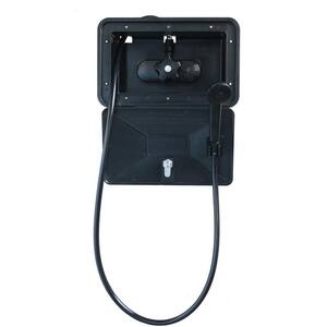 RV Single Lever Exterior Shower Box Kit - Black