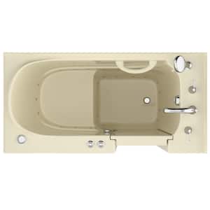 HD Series 26 in. x 53 in. Right Drain Quick Fill Walk-In Air Tub in Biscuit