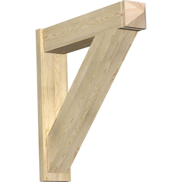Ekena Millwork 8 in. x 38 in. x 38 in. Douglas Fir Traditional Arts and Crafts Rough Sawn Outlooker