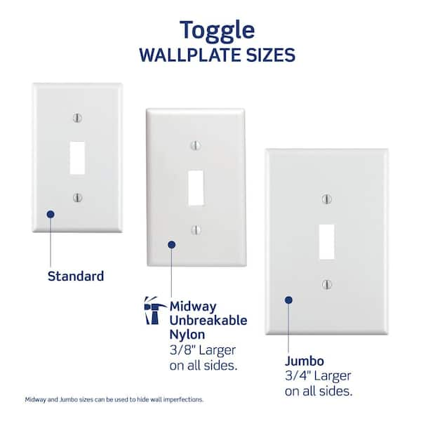 Almond 3-Gang Toggle Wall Plate (1-Pack)