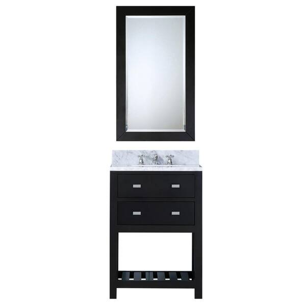 Water Creation 24 in. Vanity in Espresso with Marble Vanity Top in