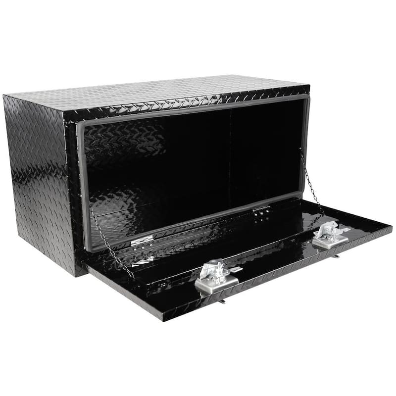 48 Gal. Aluminum Deck Box, Tread Toolbox with Lock