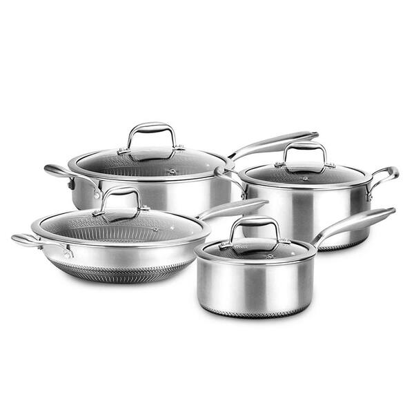 Nutrichef 3 Piece Tri Ply Stainless Steel Fry Pan Set - 20835805