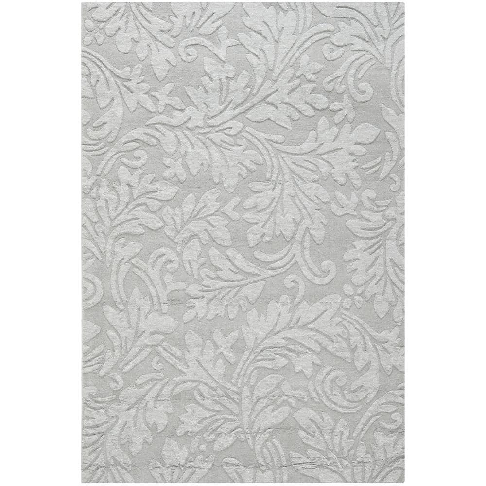 Gray Hand-Loomed Wool Tufted Area Rug 3' x 5'